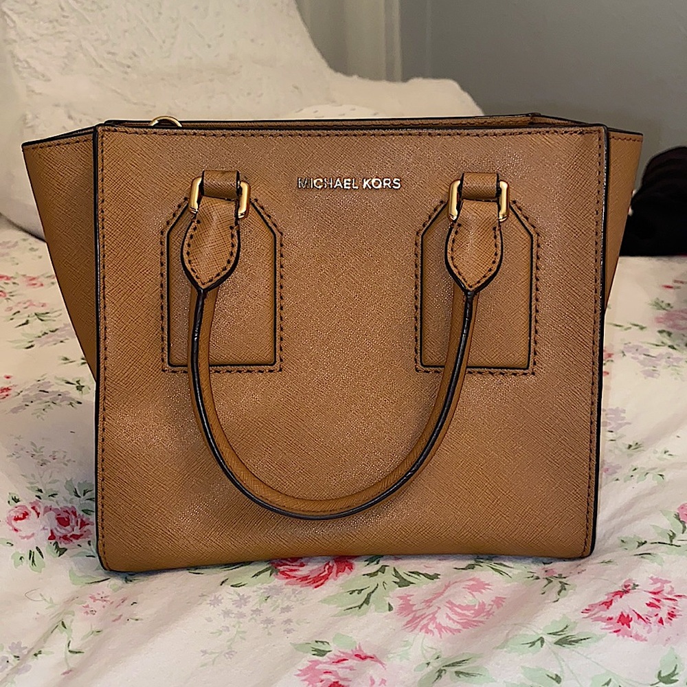 michael kors chestnut brown handbag